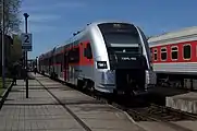 Train in Klaipėda railway station