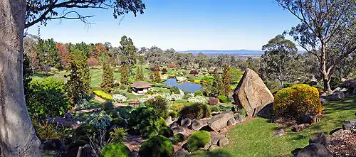 Panoramic view from the Symbolic Mountain at the Japanese Gardens