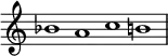 
{
\override Score.TimeSignature#'stencil = ##f
  \set Score.proportionalNotationDuration = #(ly:make-moment 2/1)
    \relative c'' {
        \time 4/1
        \set Score.tempoHideNote = ##t \tempo 1 = 60
        bes1 a c b!  
    }
}
