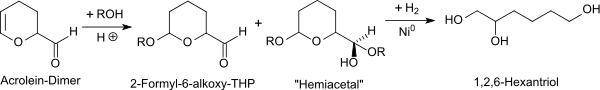 1,2,6-Hexantriol über Hemiacetal