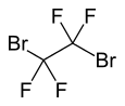 Skeletal formula of dibromotetrafluoroethane