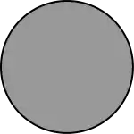 A closed disc (with boundary)