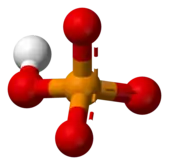 Aromatic ball and stick model of hydrogenphosphate