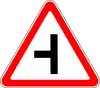 Side road without priority to the left