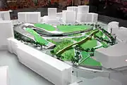 A 1/500 scale model of the park and the Dongdaemun Design Plaza (2010)