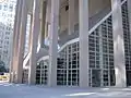 The seven-story, glass-enclosed lobby atrium