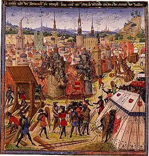 Image 35Painting of the siege of Jerusalem during the First Crusade (1099) (from History of Israel)