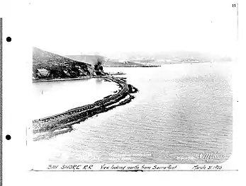 North from Sierra Point, prior to fill (1905)