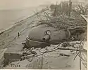 A German gun at Ostende Belgium.