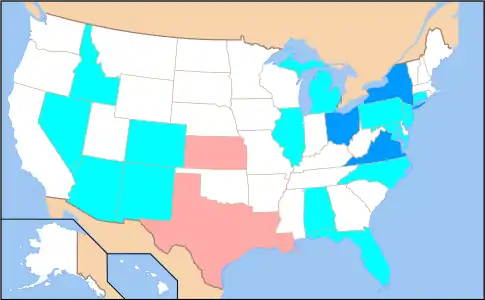 Net changes to U.S. House seats after the 2008 elections