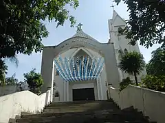 Our Lady of Mercy Parish Church adjacent to Sunken Garden