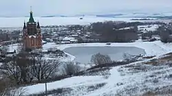 Church and lake, Grachyovsky District