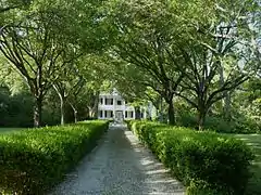 "Canebreak" at 1406 Brown Street, built in the Colonial Revival-style in 1930 to replace an earlier antebellum house that burned