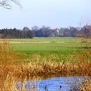 St-George's church, seen from the Bremish dyke of river Wümme