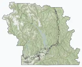 Map showing the location of Coquihalla River Provincial Park