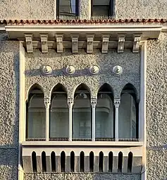 Window of Strada George Enescu no. 14, Bucharest, unknown architect, c.1930