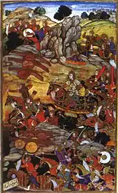 Mughal battle scene, 16th century.