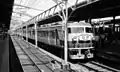 A 157 series set on a Shirane limited express service from Ueno, August 1974