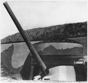 16-inch (406 mm) casemated gun, similar to Battery 111