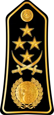 فريق أولFariq 'awalGénéral d'armée(Algerian Land Forces)