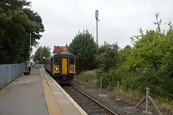 The station in 2012, looking west