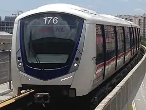 Train 176 approaching Lembah Subang station