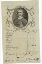 Bill from Cromwell's Head Tavern, 1768