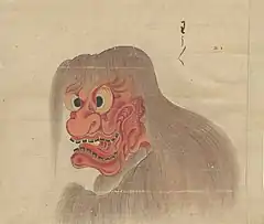 18 Wauwau (わうわう), also known as Ouni (苧うに), is a yōkai similar in features and behavior to Yamamba (or Yama-uba), a female with demon-like facial features, blackened teeth, and long hair covering her body. Some local legends say that she will appear to women who are weaving or spinning thread, offer to help, spin at a supernatural pace, then disappear mysteriously.