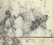 A section of the Survey map of W. J. Webb drawn in 1819 shows a source of Kali river flowing through Beans (Byans Valley)