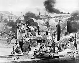 1831 satire on steam coaches