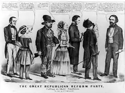 Republican party Fremontisms caricature, 1856