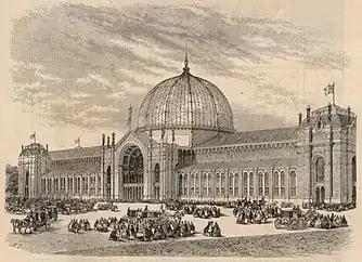 1862 international exhibition, western elevation view.