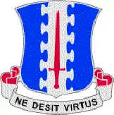 187th Infantry Regiment"Ne Desit Virtus"(Let Valor Not Fail)