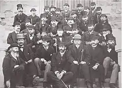 1882 - Seated right of center with the Cornell faculty