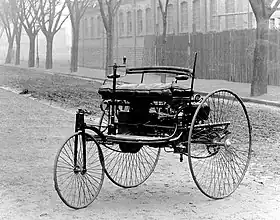 Image 40The original Benz Patent-Motorwagen, the first modern car, built in 1885 and awarded the patent for the concept (from Car)