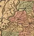 Map published in 1888. Shows Newport News & Mississippi Valley Railroad running through Tipton and Lauderdale Counties in Tennessee.