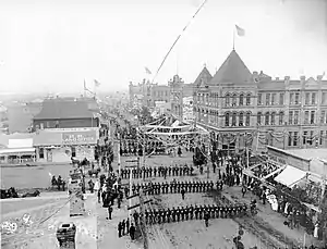 Image 28Parade at the 1889 Constitutional Convention held in Bismarck. (from History of North Dakota)