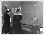 Miss Louise Leahy christens LST-662