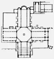 Floor plan of the Church of Saint Simeon Stylites in Aleppo