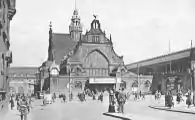 View from the west with clock tower around 1916