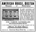 Advertisement for new American House, "refurnished," 1920