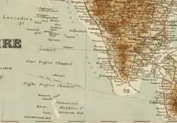 Maldives (bottom left) in 1920.