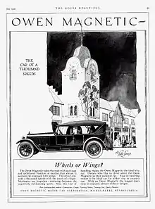 Owen Magnetic touring car 1920 advertisement