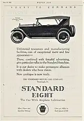 1922 Standard Eight advertisement