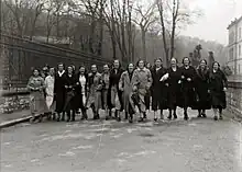 Staff of the Cigar Factory (Tabakalera) in front of the facilities, Donostia-San Sebastián, Basque Country (1936)