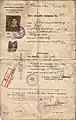 1940 Lithuanian emergency refugee travel document used by the Jewish holder to escape to British Palestine