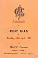 1952 Sydney Cup racebook front cover