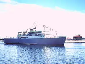 Maiden voyage of MV Troubridge. Port Adelaide South Australia.