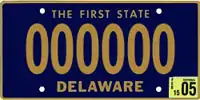 Delaware License Plate