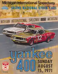 1971 Yankee 400 program cover